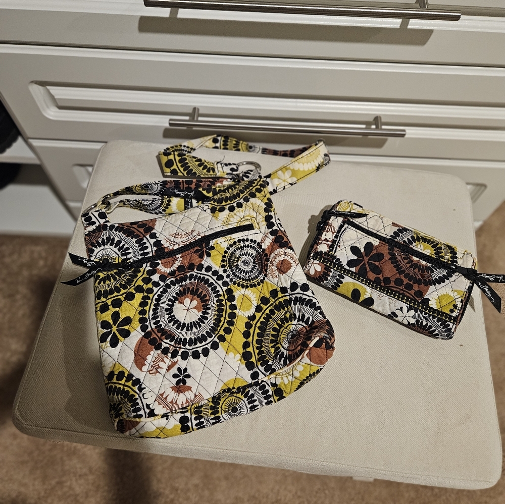 VERA BRADLEY Floral Patterned Quilted Bag Set